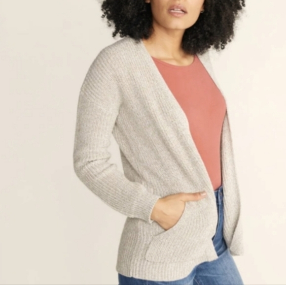 Marine Layer Sweaters - Marine Layer Grey Kelsey Open Knit Cardigan